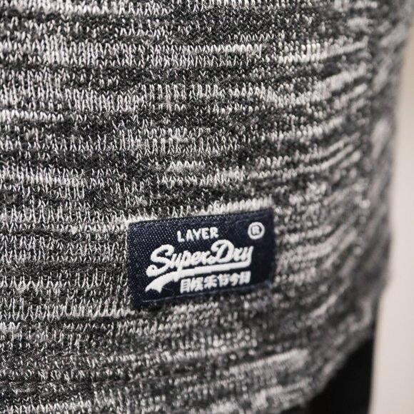 Melange Knit Henley Top 🐈‍⬛  SUPERDRY - Picture 3 of 7